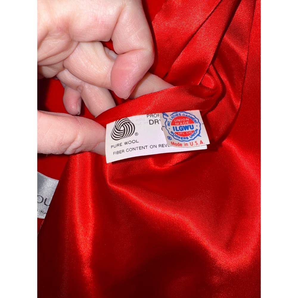 Mackintosh Authentic Red Double‎ Breasted Wool Peacoat Women's Made in USA - Picture 6 of 8